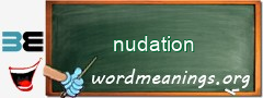 WordMeaning blackboard for nudation